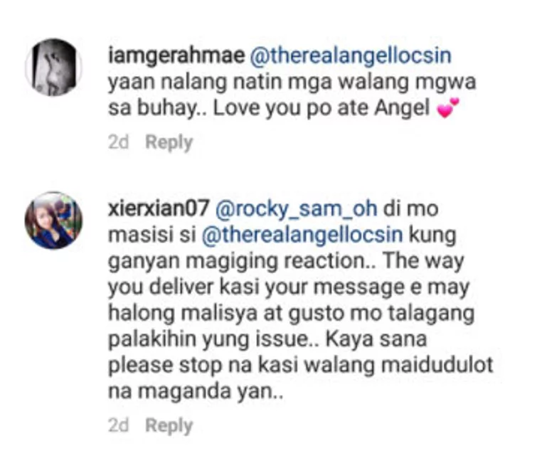 Angel Locsin slams netizen calling her "maarte, mataba, ayaw pasampal" Angel Locsin slams netizen calling her "maarte, mataba, ayaw pasampal"