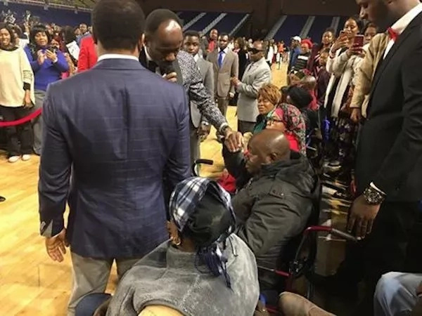 See moment apostle heals crippled, wheelchair-bound man (photos)