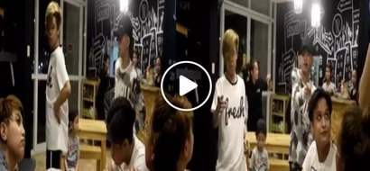 These two Internet sensations surprised customers of this cafe with their epic dance number!