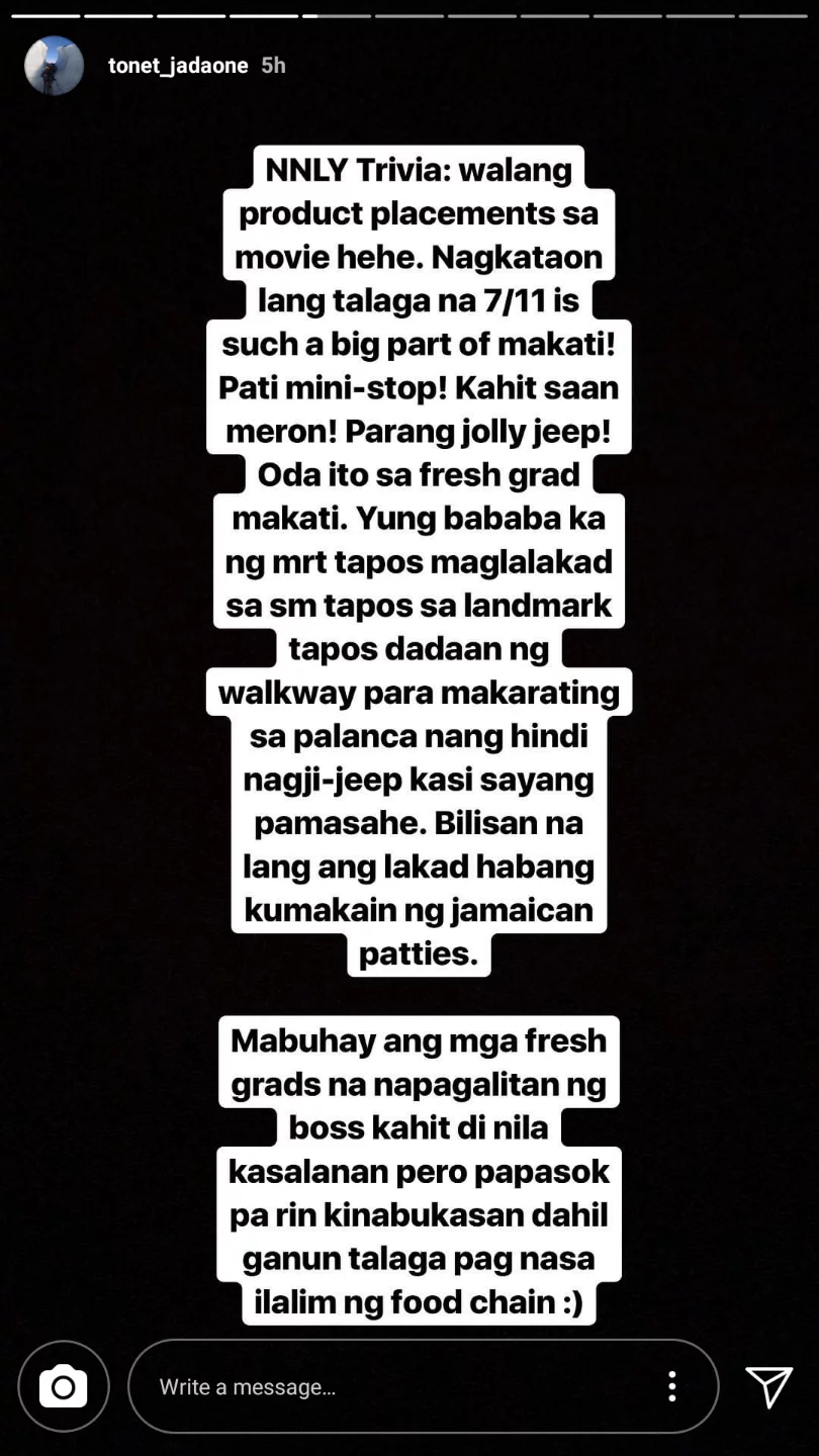 Hindi lang puro nega ang nireveal tungkol sa JaDine! Direk Tonet Jadaone spills James and Nadine's off cam secrets Hindi lang puro nega ang nireveal tungkol sa JaDine! Direk Tonet Jadaone spills James and Nadine's off cam secrets