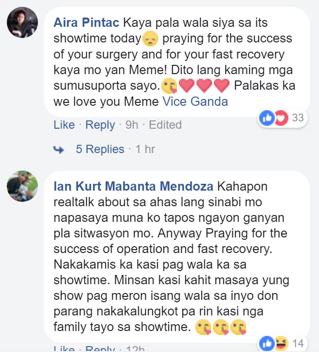 Marami talaga nagmamahal sa kanya! Netizens send their get well wishes for Vice Ganda who will undergo operations for kidney stone removal Marami talaga nagmamahal sa kanya! Netizens send their get well wishes for Vice Ganda who will undergo operations for kidney stone removal