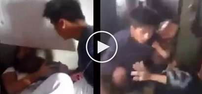 Brutal na asawa! Violent Pinoy caught on camera abusing his helpless wife and child