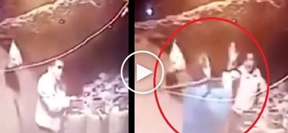 Bugbog sarado! Shocking CCTV footage shows brave resident beating up scared burglar