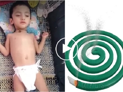 Kawawang sanggol! Poor baby already 50/50 after eating poisonous mosquito coil