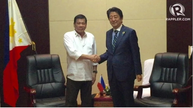 Japanese PM Shinzo Abe says Duterte is famous in Japan Japanese PM Shinzo Abe says Duterte is famous in Japan