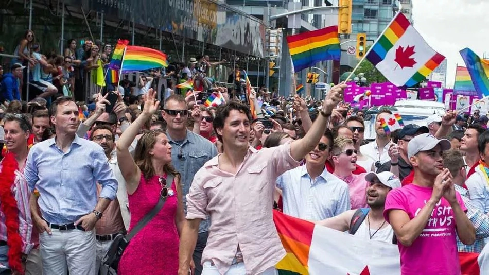 Justin Trudeau: First Canadian PM to attend gay parade Justin Trudeau: First Canadian PM to attend gay parade