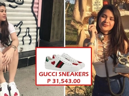 Siyempre, apo kaya ng pangulo! Vice Mayor Paolo Duterte's daughter flaunts Gucci sneakers worth P31K and Nano bag worth P116K!