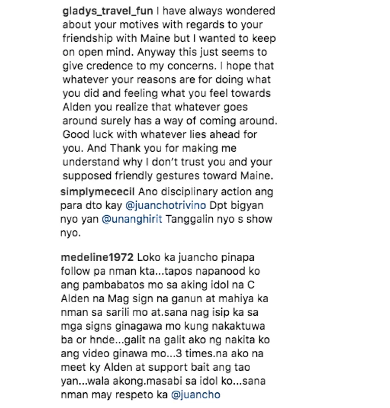 Binad finger daw si Alden Richards? Juancho Trivino gains AlDub outrage for 'rude' gesture caught on video Binad finger daw si Alden Richards? Juancho Trivino gains AlDub outrage for 'rude' gesture caught on video