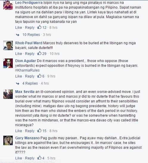 Netizens express reactions on Marcos' hero burial Netizens express reactions on Marcos' hero burial