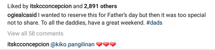 Na-echapwera si Gabby? Netizens react when KC Concepcion acknowledged Kiko Pangilinan on an Instagram post about 'A Dad' Na-echapwera si Gabby? Netizens react when KC Concepcion acknowledged Kiko Pangilinan on an Instagram post about 'A Dad'