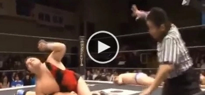 WATCH: Japanese wrestler was one count away from winning; what the referee did will make you LOL