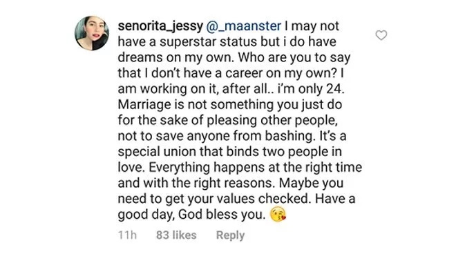 Jessy Mendiola hits back at bashers: "Hindi naman siguro ako pupunta sa kasal na hindi ako invited” Jessy Mendiola hits back at bashers: "Hindi naman siguro ako pupunta sa kasal na hindi ako invited”