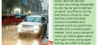 This Pinoy Uber driver tells his rider that his vehicle is not a tricycle - read their heated conversation here!