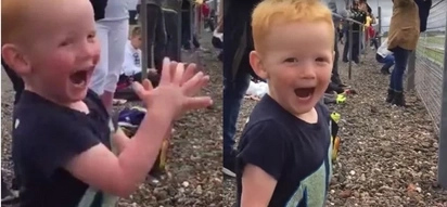 This little kid's ecstatic reaction to a motorcycle race is incredible
