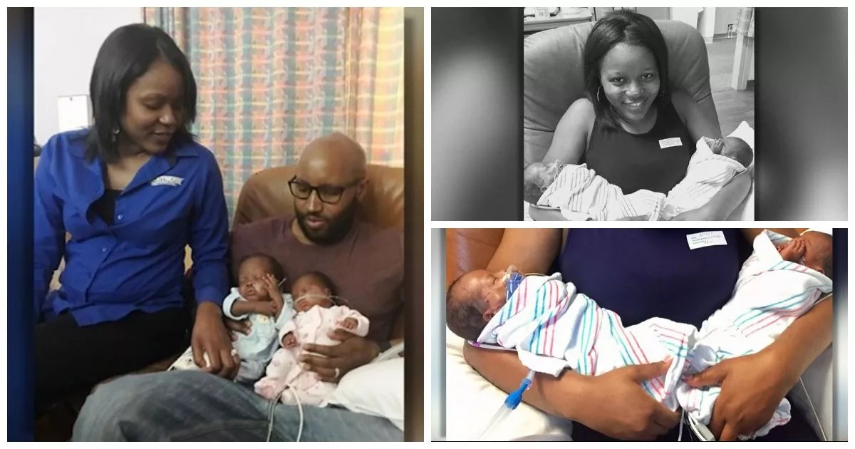 Meet woman who gives birth TWICE as her twins are born premature and 2 weeks apart (photos, video)