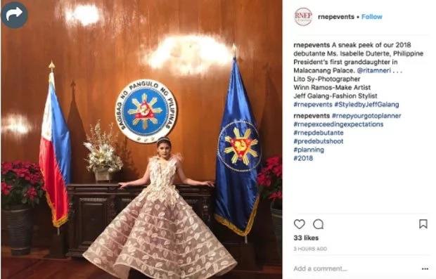 Isabelle Duterte's pre-debut gown is similar to Ai-Ai's prenup gown