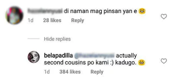 Hindi ba kapani-paniwala? Bela Padilla calls out a netizen for doubting her blood relationship to Daniel Padilla Hindi ba kapani-paniwala? Bela Padilla calls out a netizen for doubting her blood relationship to Daniel Padilla