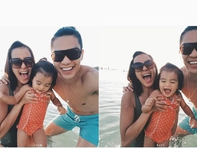 Bianca Gonzalez Became a Third Wheel to Baby Lucia and JC Intal's Short Vacation in Boracay, PH