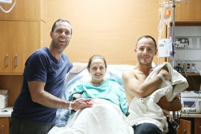 This gay couple wanted to have a baby. Pictures of their bonding with surrogate mother and their baby is priceless! This gay couple wanted to have a baby. Pictures of their bonding with surrogate mother and their baby is priceless!
