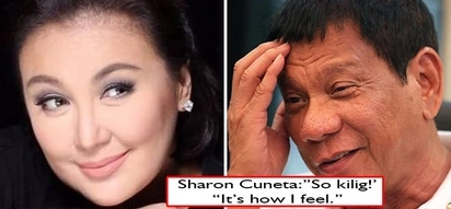 Naku, babay Kiko na 'to? Sharon Cuneta feels 'kilig' after Pres. Duterte specially mentioned her twice during a speech