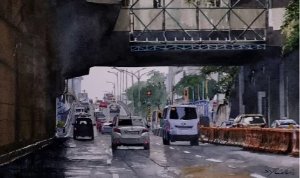 Filipino paintings show unbelievably realistic everyday traffic scenes Filipino paintings show unbelievably realistic everyday traffic scenes