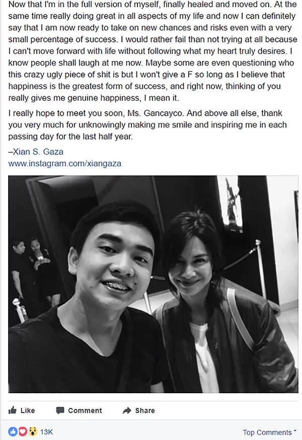 Haba ng hair! This guy is asking Erich Gonzales for a coffee date via a billboard and confesses his feelings for the actress online Haba ng hair! This guy is asking Erich Gonzales for a coffee date via a billboard and confesses his feelings for the actress online