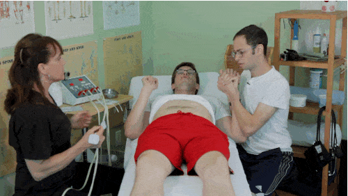These men tried labor pain simulation and screamed like women These men tried labor pain simulation and screamed like women