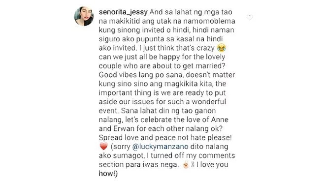Jessy Mendiola hits back at bashers: "Hindi naman siguro ako pupunta sa kasal na hindi ako invited” Jessy Mendiola hits back at bashers: "Hindi naman siguro ako pupunta sa kasal na hindi ako invited”