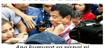 Lagot kay Bato! PNP Chief posts “WANTED” poster for Person who pinched Duterte’s cheeks