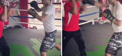 Sumusunod sa yapak? Manny Pacquiao’s son Michael wows netizens by showing off his epic boxing skills