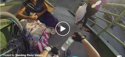 Video of anonymous biker who gives breakfast meals to the homeless went viral