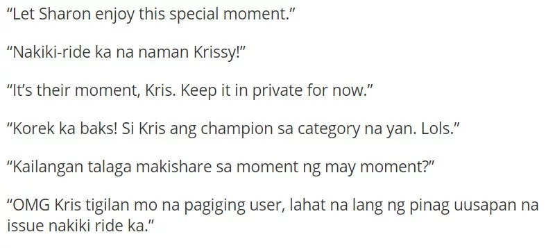 Sharonians react to Kris Aquino's message to Ate Shawie Sharonians react to Kris Aquino's message to Ate Shawie