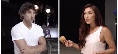 Husband Nico shows Solenn how it is done! He eats that chicken really passionately