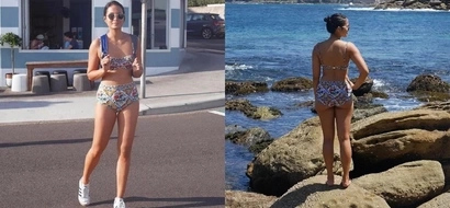 Isabelle Daza struts around in a two-piece and no one bats an eye