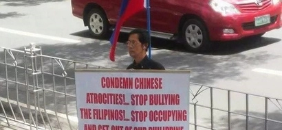Man dubbed 'bravest Filipino' for protesting alone against China