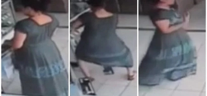 Woman Stealing TV By Hiding It Under Her Dress Is The Most Hilarious Video You Will See Today