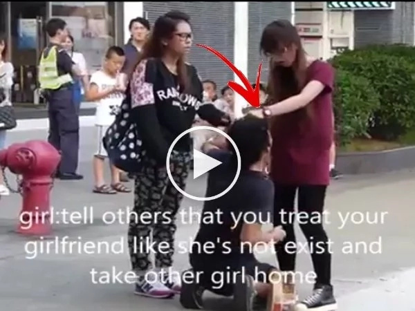 Watch: Angry Girlfriend Publicly Humiliated Her Boyfriend After She Caught Him With Her Bestfriend! Watch: Angry Girlfriend Publicly Humiliated Her Boyfriend After She Caught Him With Her Bestfriend!