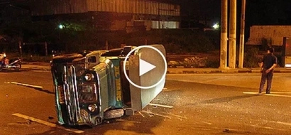 Walang disiplina! Reckless jeepney driver suffers violent collision after beating red light in Pedro Gil