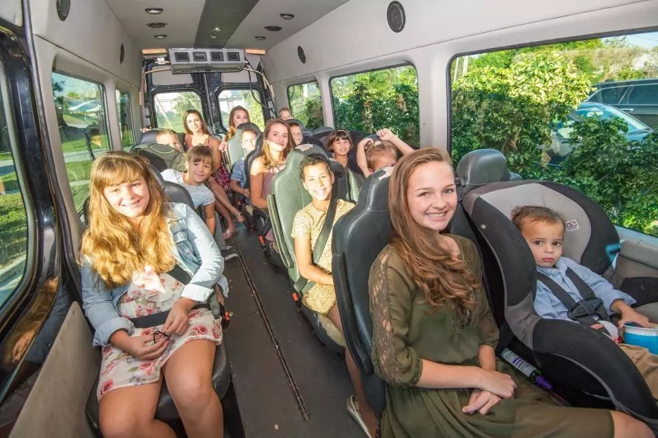 The couple has a 17-seater van to transport their kids. Source: thesun.co.uk The couple has a 17-seater van to transport their kids. Source: thesun.co.uk