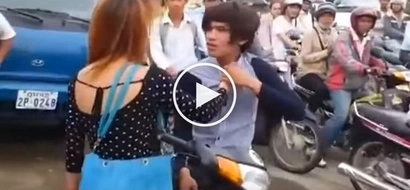 Annoyed boyfriend violently assaults his girlfriend for embarrassing him in public