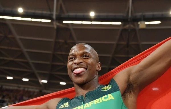 Luvo Manyoga breaks record in first ever indoor long jump competition Luvo Manyoga breaks record in first ever indoor long jump competition