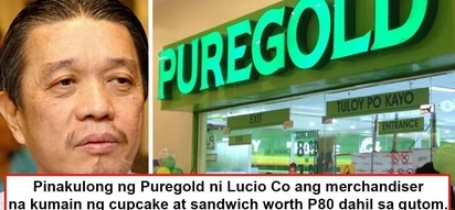 Nagutom pero pinakulong! Puregold employee allegedly eats cupcake without permission during lunchtime, management had him jailed