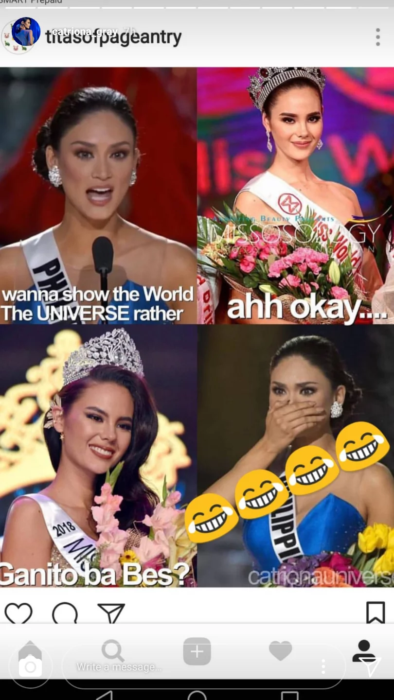 I got you, Queen Pia! Binibining Pilipinas-Universe Catriona Gray transforms self into a meme I got you, Queen Pia! Binibining Pilipinas-Universe Catriona Gray transforms self into a meme