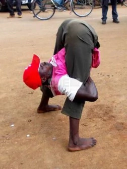 Eldoret man twists body in weird positions for a living
