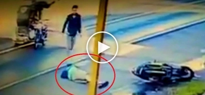 Pinoy motorcycle rider suffers violent seizure attack after brutally colliding with tricycle