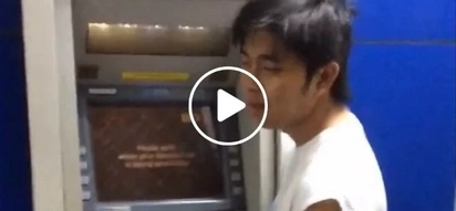 Netizen captures drunk friend's outrageously funny acts while withdrawing money from ATM