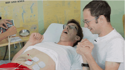 These men tried labor pain simulation and screamed like women These men tried labor pain simulation and screamed like women