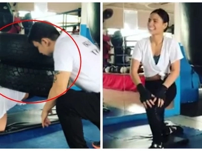 Shocking video of Lovi Poe planking with 2 large tires on her back stuns netizens