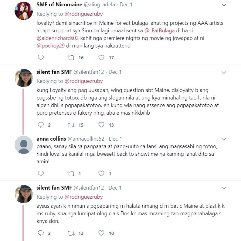 Hala! Na-bash ng bongga! Ruby Rodriguez strikes back on netizens who links her "loyalty" post to Maine Mendoza Hala! Na-bash ng bongga! Ruby Rodriguez strikes back on netizens who links her "loyalty" post to Maine Mendoza