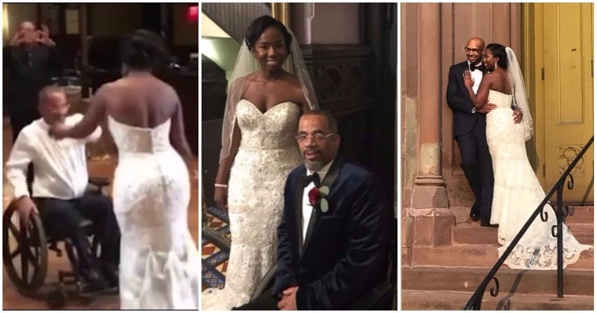 Sunshine of my life! Disabled dad dances with daughter on her wedding day in heartwarming video